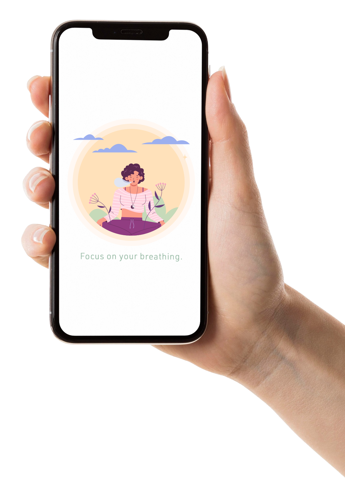 App interface in hand